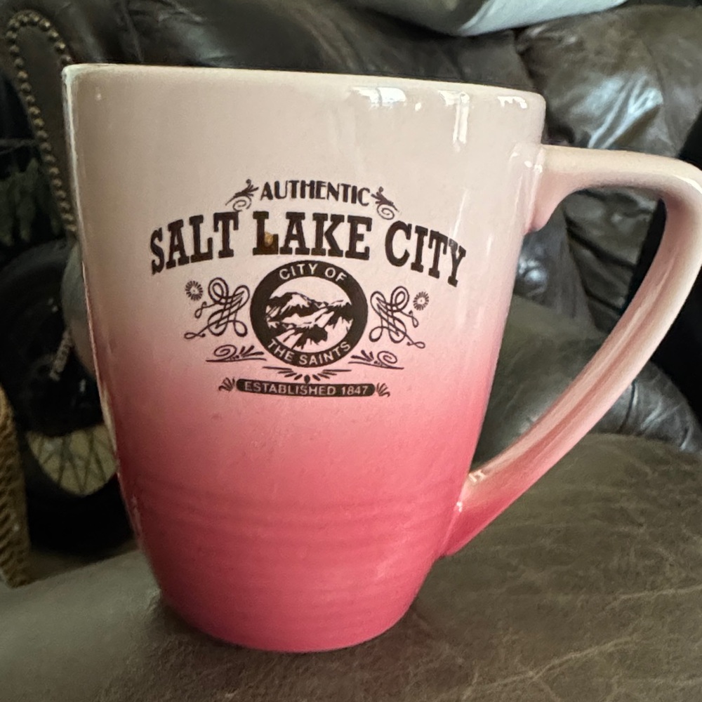 Salt Lake City Pink Ombre Ceramic Mug - Authentic City Design